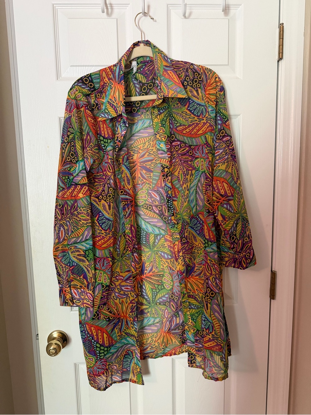 Live 4 Truth Vibrant Multicolored Leaf Print Shirt
